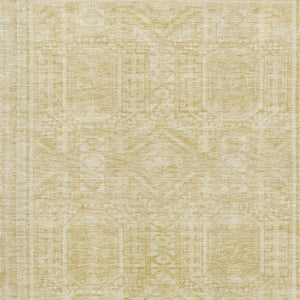 HomeRoots 10' X 14' Wheat & Beige Geometric Area Rug - Washable, UV Protected, and Perfect for Families! 708157