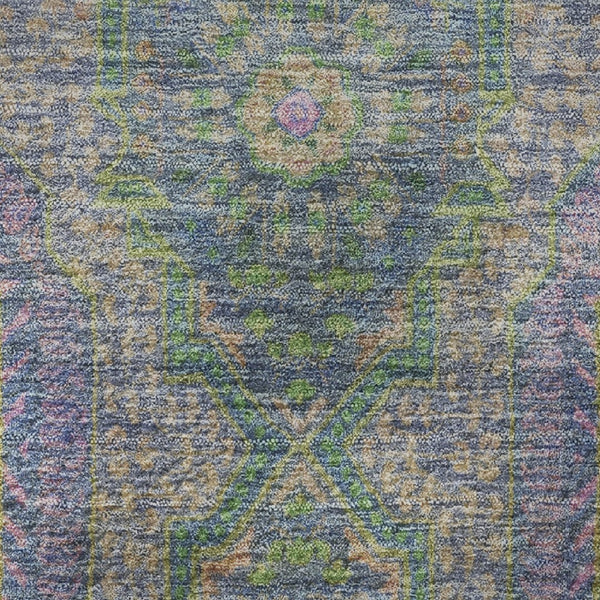 HomeRoots 8' X 10' Vibrant Medallion Washable Area Rug with UV Protection - Ideal for Homes with Kids & Pets 708209