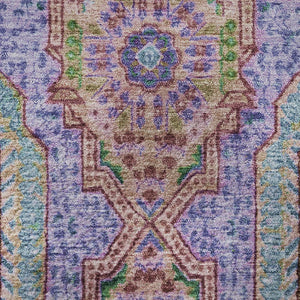 HomeRoots 8' X 10' Pink Teal Taupe Medallion Washable Area Rug - UV Protected, Durable, Easy-Care Design! 708221