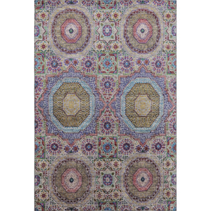 HomeRoots 5' X 8' Colorful Medallion Washable Area Rug with UV Protection - Durable & Stylish for Any Room 708225