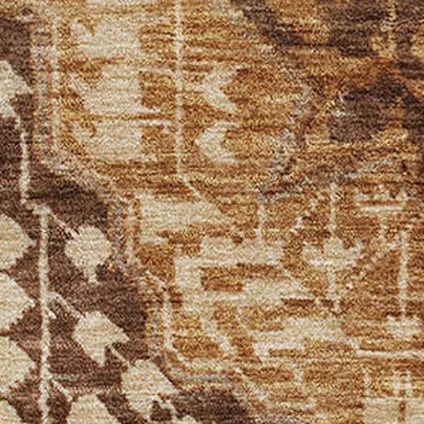 HomeRoots 5' X 8' Copper Beige & Gray Diamond Area Rug - Washable, Stain-Resistant, UV Protected for Homes 708249