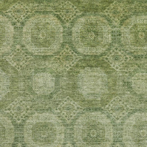 HomeRoots 5' X 8' Artichoke Green & Sage Abstract Geometric Area Rug – Durable, Washable & UV Resistant Design 708261