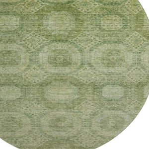 HomeRoots 8' X 10' Contemporary Artichoke Green Area Rug with Stain Resistance & UV Protection for Homes 708263