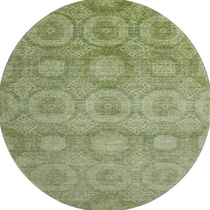 HomeRoots 8' X 10' Contemporary Artichoke Green Area Rug with Stain Resistance & UV Protection for Homes 708263