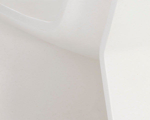 Sunpan Odyssey Lounge Chair - Sculptural Concrete Design for Modern Indoor and Covered Outdoor Spaces White