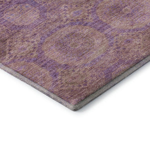 HomeRoots 5' X 8' Washable Blush & Purple Abstract Geometric Area Rug - Durable, UV-Protected & Stylish Design 708267