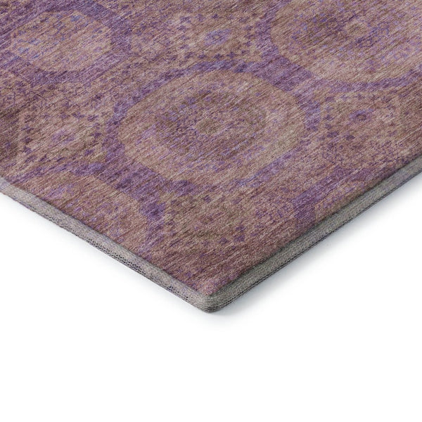 HomeRoots 5' X 8' Washable Blush & Purple Abstract Geometric Area Rug - Durable, UV-Protected & Stylish Design 708267