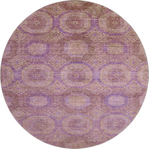 HomeRoots 8' X 10' Washable Blush & Purple Geometric Area Rug – Soft, Durable, UV-Protected for Busy Homes 708269