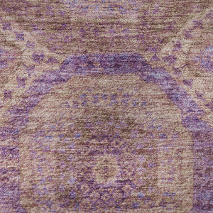 HomeRoots 8' X 10' Washable Blush & Purple Geometric Area Rug – Soft, Durable, UV-Protected for Busy Homes 708269