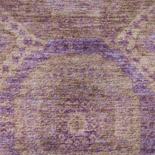 HomeRoots 8' X 10' Washable Blush & Purple Geometric Area Rug – Soft, Durable, UV-Protected for Busy Homes 708269