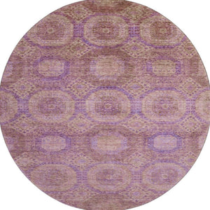 HomeRoots 8' X 10' Washable Blush & Purple Geometric Area Rug – Soft, Durable, UV-Protected for Busy Homes 708269