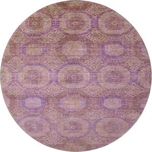 HomeRoots 8' X 10' Washable Blush & Purple Geometric Area Rug – Soft, Durable, UV-Protected for Busy Homes 708269