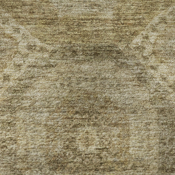 HomeRoots 8' X 10' Washable Brown & Beige Abstract Geometric Area Rug with UV Protection for Modern Spaces 708275