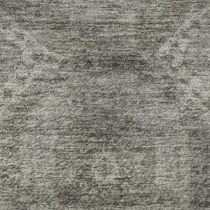HomeRoots 8' X 10' Stylish Pewter and Gray Abstract Washable Area Rug with UV Protection for Modern Homes 708287
