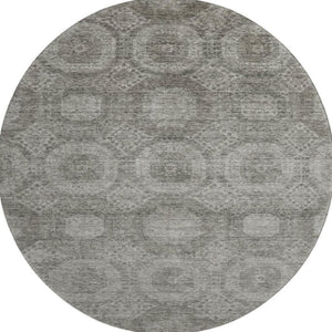 HomeRoots 8' X 10' Stylish Pewter and Gray Abstract Washable Area Rug with UV Protection for Modern Homes 708287