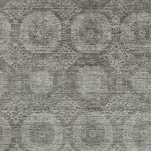 HomeRoots 10' X 14' Abstract Geometric Area Rug in Pewter & Gray – Washable, UV-Protected & Durable Design 708289