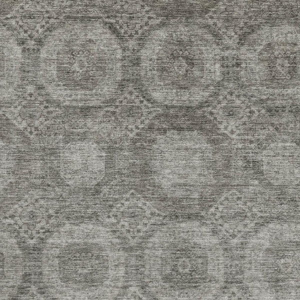 HomeRoots 10' X 14' Abstract Geometric Area Rug in Pewter & Gray – Washable, UV-Protected & Durable Design 708289