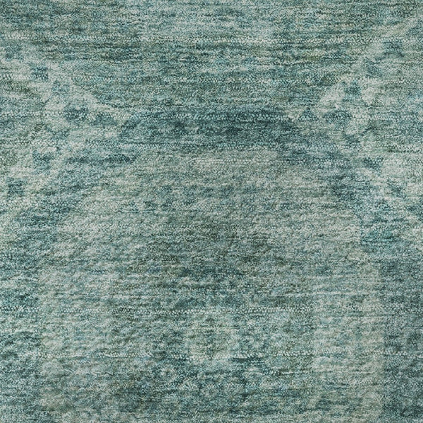 HomeRoots 5' X 8' Teal and Aqua Washable Area Rug - Stain Resistant, UV Protected, Perfect for Busy Homes! 708291