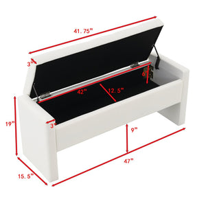 English Elm Modern Linen Upholstered Storage Bench Tufted Seat Organizer for Bedroom Entryway Beige W2671P429582