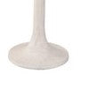 Basset Mirror Keiran Accent Table - Elegant Sandblasted Solid Mango Wood With Scallop Top & Tulip Base Design White Mango Wood 7083-lr-223