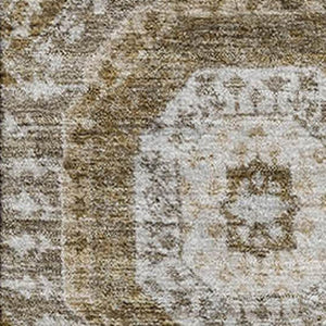 HomeRoots 10' X 14' Modern Abstract Geometric Washable Area Rug - Stain Resistant with UV Protection & Durability 708301