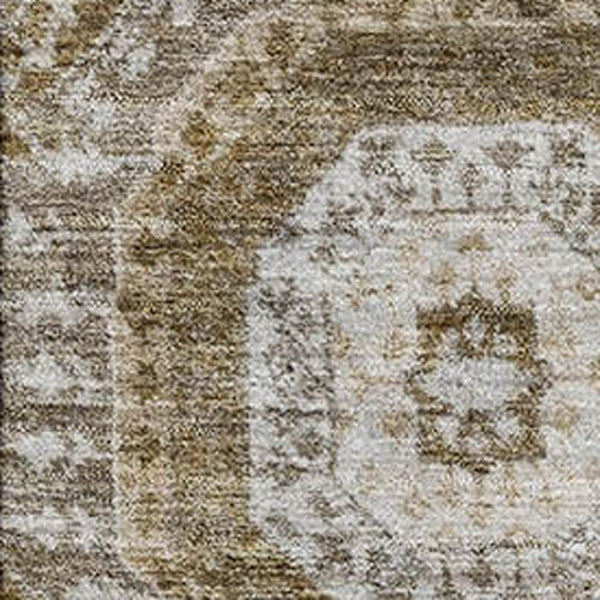 HomeRoots 10' X 14' Modern Abstract Geometric Washable Area Rug - Stain Resistant with UV Protection & Durability 708301