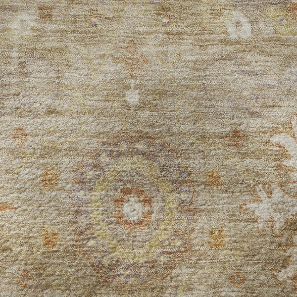 HomeRoots 8' X 10' Elegant Beige Ivory Gold Oriental Washable Area Rug with UV Protection for Modern Homes 708329
