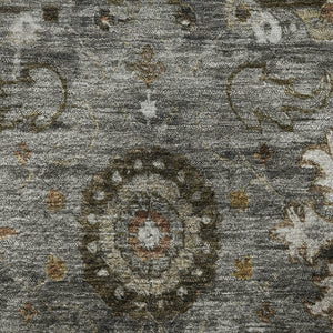 HomeRoots 8' X 10' Elegant Pewter Copper & Beige Washable Area Rug with UV Protection for Busy Homes 708347