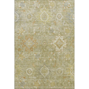 HomeRoots 9' X 12' Sage Copper and Ivory Oriental Area Rug – Washable, UV Protected, and Stain Resistant Beauty! 708354