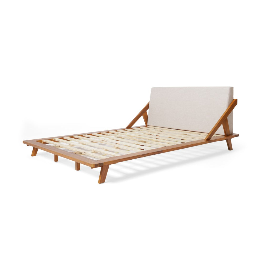 English Elm Breonca King Platform Bed Solid Acacia Frame Cushioned Upholstered Headboard Modern 70839.00BGE-K-H_70839.00BGE-K-P