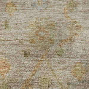 HomeRoots 8' X 10' Beige, Orange & Blue Floral Washable Area Rug - Durable, UV-Protected, Family-Friendly Design! 708395