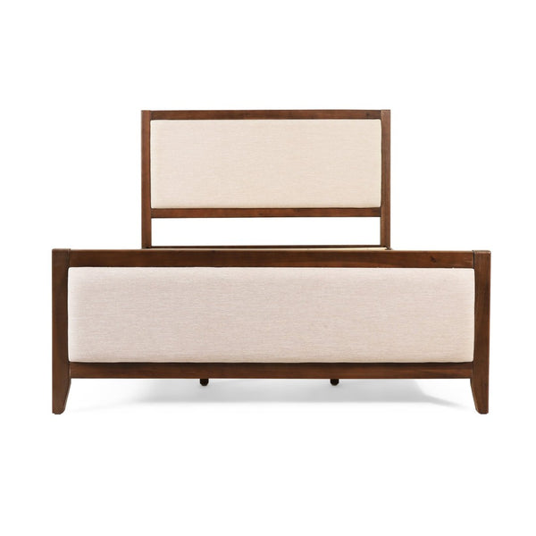 English Elm Ambrogina Coastal Platform Bed Acacia Wood Frame with Soft Upholstered Headboard 70840.00-Q-H_70840.00-Q-P