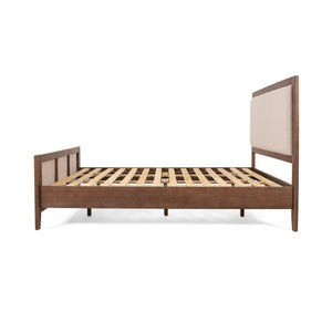 English Elm Ambrogina Coastal Platform Bed Acacia Wood Frame with Soft Upholstered Headboard 70840.00-Q-H_70840.00-Q-P