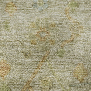 HomeRoots 8' X 10' Floral Area Rug in Sage, Gold & Blue - Washable, UV Protected, Non-Slip for Family Spaces 708449