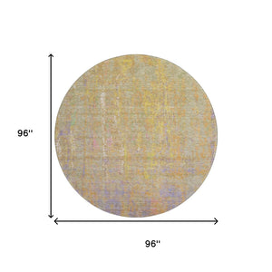 HomeRoots 8' X 10' Vibrant Abstract Area Rug in Green, Purple & Gold - Washable, UV Protected & Stain Resistant 708461