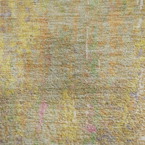 HomeRoots 10' X 14' Vibrant Green, Purple & Gold Abstract Washable Area Rug with UV Protection & Durability 708463