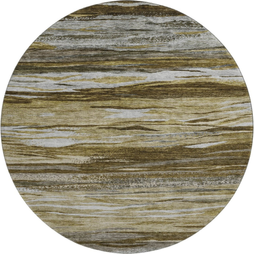 HomeRoots 8' X 10' Modern Abstract Washable Area Rug – Durable, UV-Protected, Soft Polyester for Family Spaces 708515