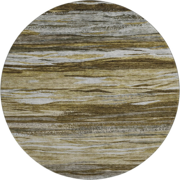 HomeRoots 8' X 10' Modern Abstract Washable Area Rug – Durable, UV-Protected, Soft Polyester for Family Spaces 708515