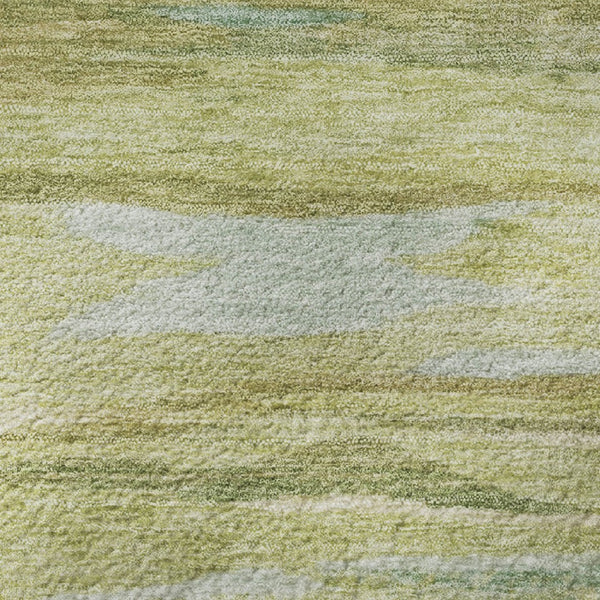 HomeRoots 8' X 10' Sage Gray and Aqua Abstract Washable Area Rug - UV Protected, Stain Resistant, Easy Care! 708527