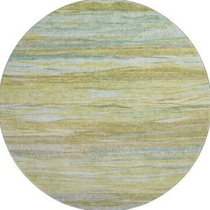 HomeRoots 8' X 10' Sage Gray and Aqua Abstract Washable Area Rug - UV Protected, Stain Resistant, Easy Care! 708527