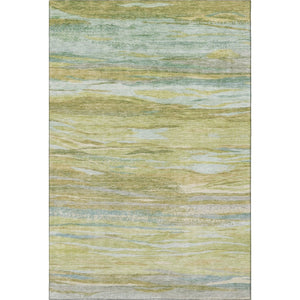 HomeRoots 10' X 14' Sage Gray & Aqua Abstract Area Rug - Stylish, Washable, UV-Protected for Busy Homes 708529