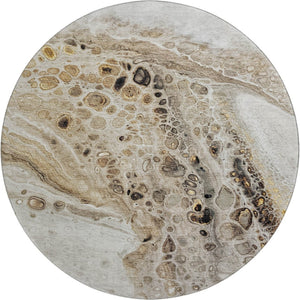 HomeRoots 8' X 10' Beige Ivory Taupe Washable Area Rug with UV Protection for Stylish and Durable Living Spaces 708551