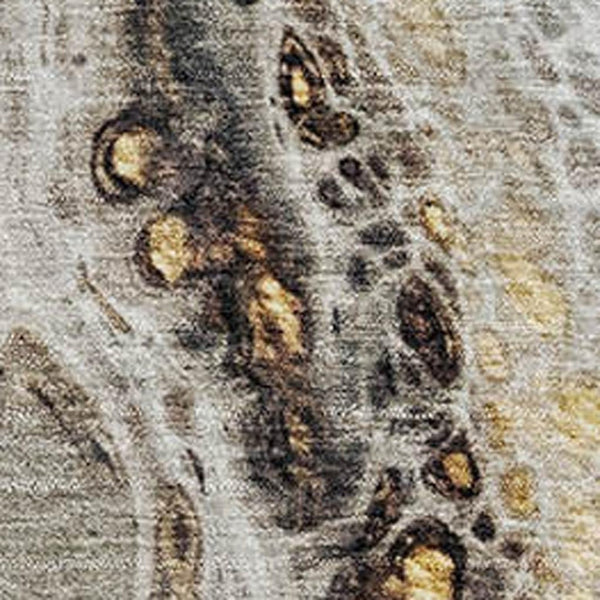 HomeRoots 10' X 14' Beige Ivory Taupe Abstract Area Rug - Washable, UV Protected, Non-Slip, Stain-Resistant Design 708553