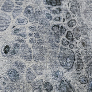 HomeRoots 8' X 10' Blue Gray & Silver Abstract Area Rug - Washable, UV Protected, Ideal for Homes with Kids & Pets 708557