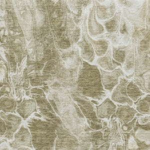 HomeRoots 9' X 12' Khaki Abstract Area Rug - Washable, UV Protected, Durable Design for High-Traffic Spaces 708594
