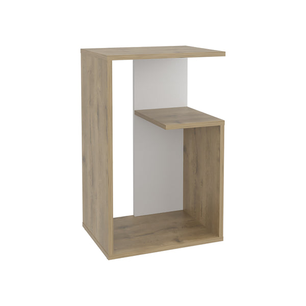 English Elm Everet 25" 3-Tier Shelf Side Table — Compact Multicolor End Table with Sturdy Particle Board Storage B070P363822