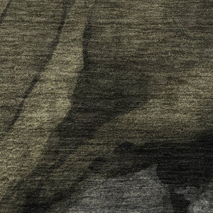 HomeRoots 8' X 10' Gray Silver Taupe Abstract Washable Area Rug with UV Protection for Modern Spaces 708623