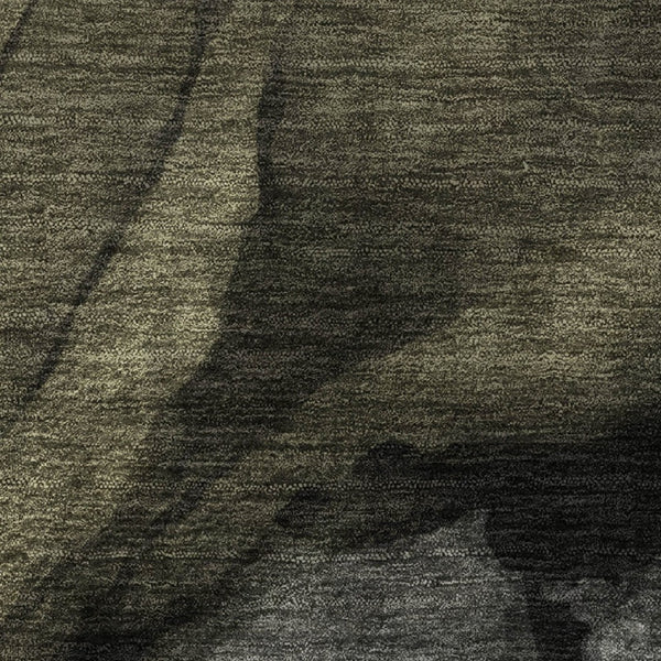 HomeRoots 8' X 10' Gray Silver Taupe Abstract Washable Area Rug with UV Protection for Modern Spaces 708623