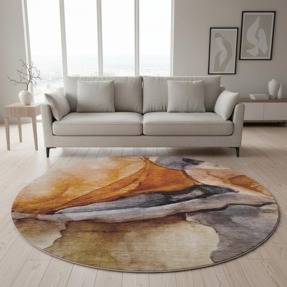 HomeRoots 8' X 10' Contemporary Abstract Washable Area Rug with UV Protection – Family-Friendly & Stylish Design! 708629
