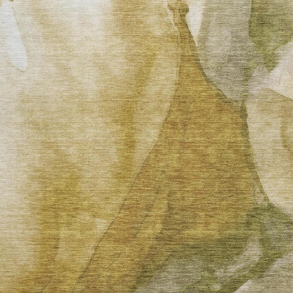 HomeRoots 5' X 8' Washable Abstract Area Rug in Wheat Gray & Beige - UV Protected, Durable & Kid-Friendly Decor 708633
